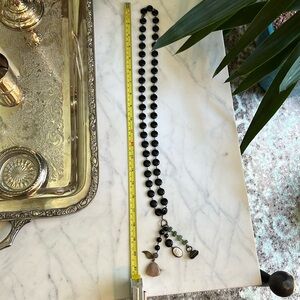 Anthropologie necklace black with locket